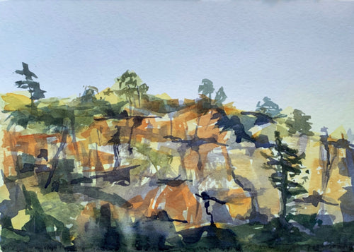 Watercolor Landscape 6 3/4" x 9 1/4" Available 
