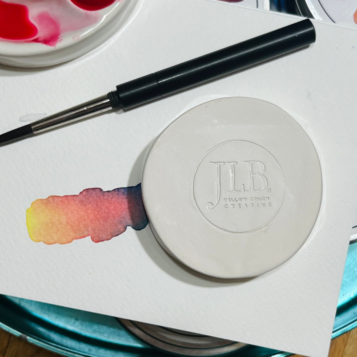 Handmade Ceramic Watercolor Palette