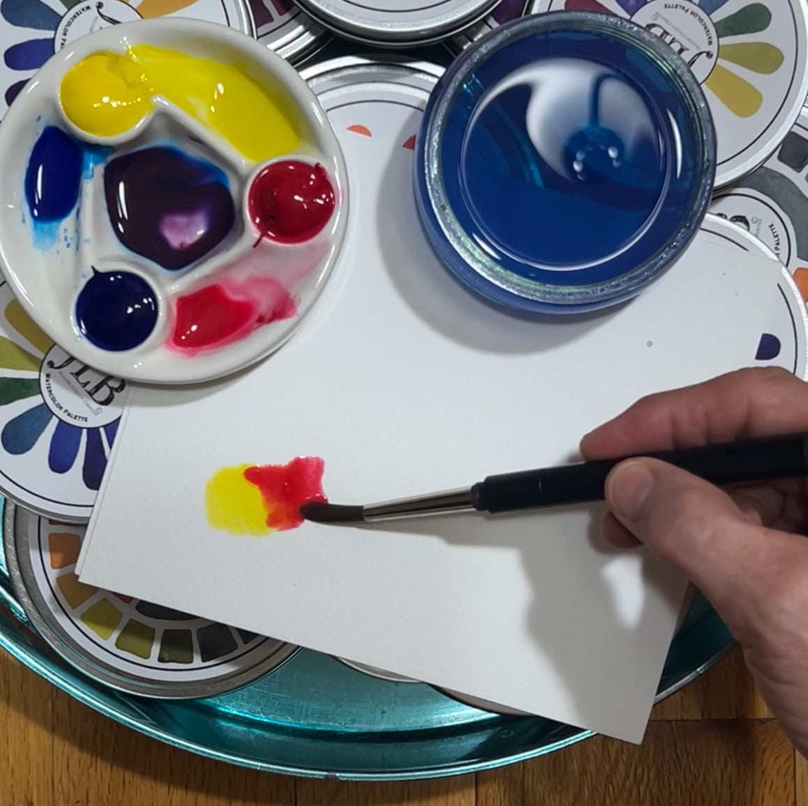 Handmade Ceramic Watercolor Palette